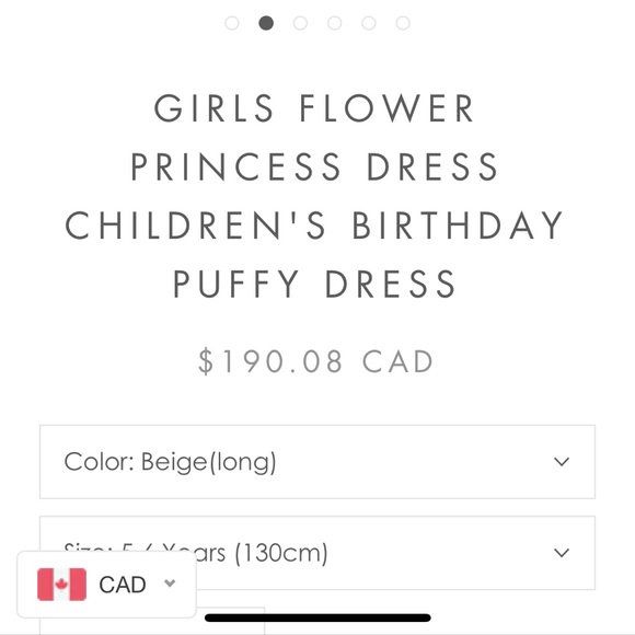 Floral Princess Dress for Girls - Cream - Picture 2 of 8